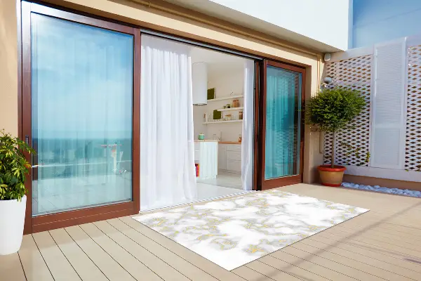 Teppich terrasse Marmor Goldener River