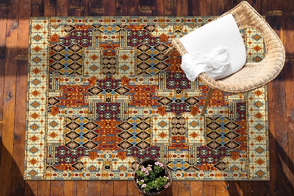 Terrassenteppich Geometrisches Patchwork