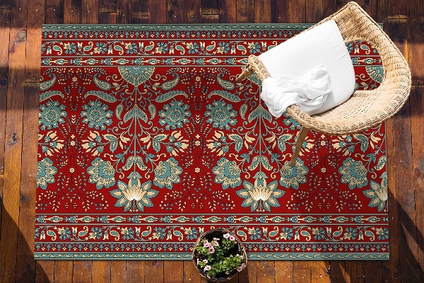 Outdoor teppich Paisley-Blumen