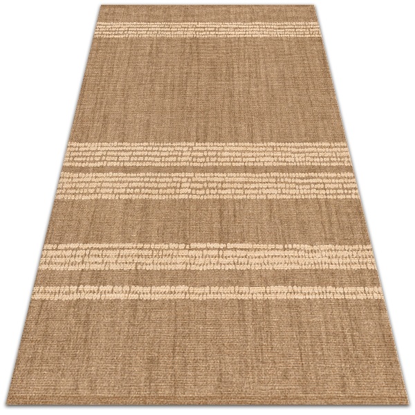 Terrassenteppich Beige in einem Linien