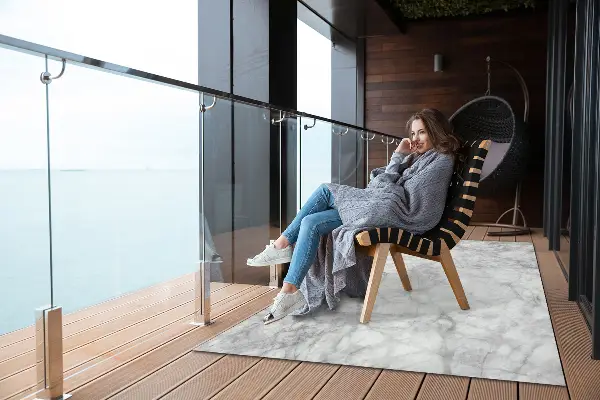 Outdoor teppich Marmorbeton
