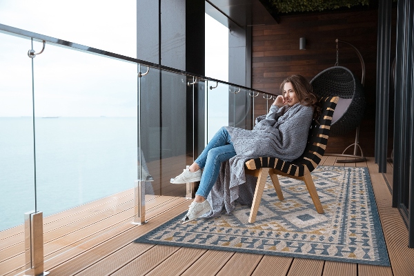 Teppich terrasse Retro-Design