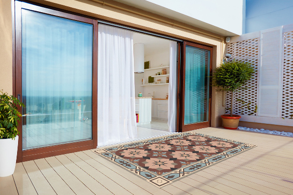 Terrassenteppich Geometrische Fliesen