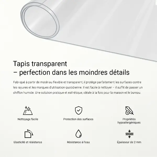 Weiches Glas für den Schreibtisch