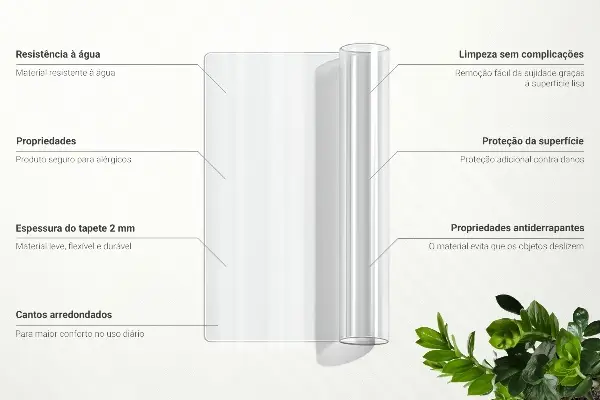 Weiches Glas für den Schreibtisch