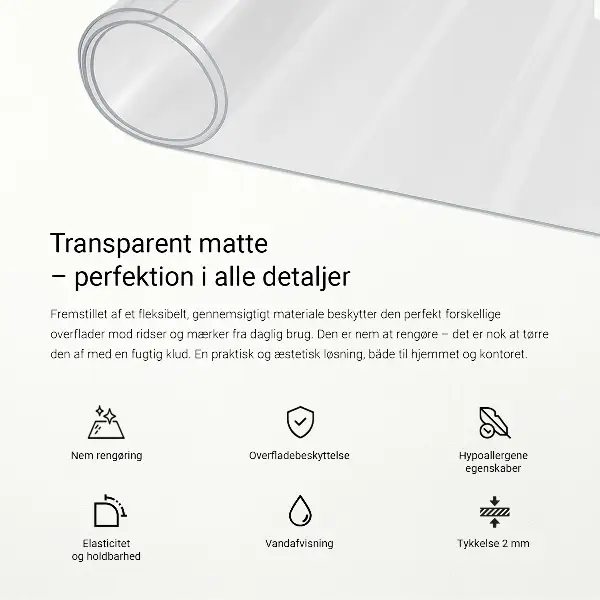 Weiches Glas für den Schreibtisch