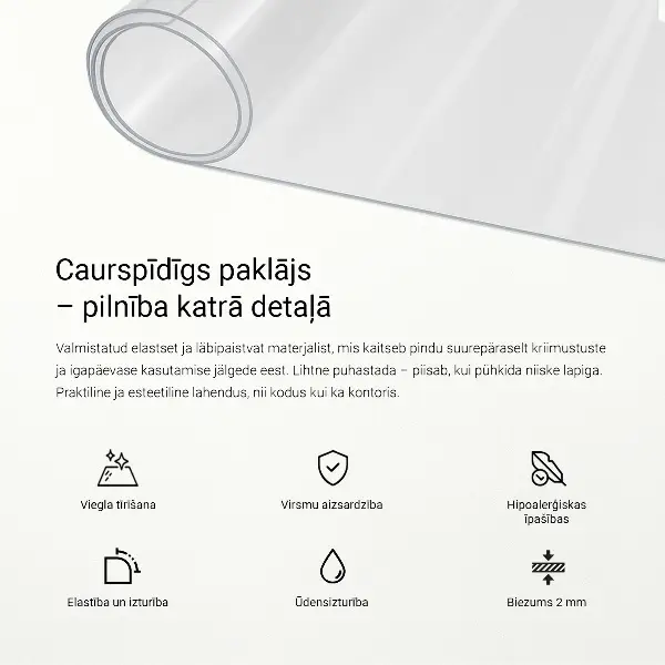 Weiches Glas für den Schreibtisch