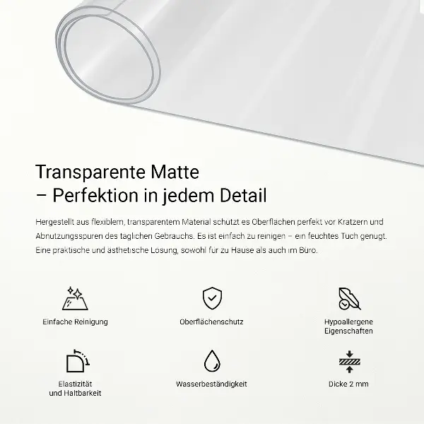 Weiches Glas transparent