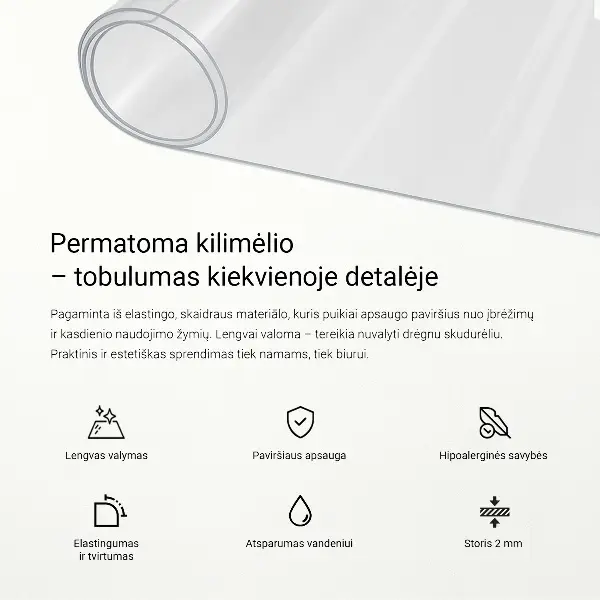 Weiches Glas transparent
