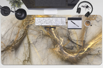 Schreibtisch Unterlegmatte Marmor golden