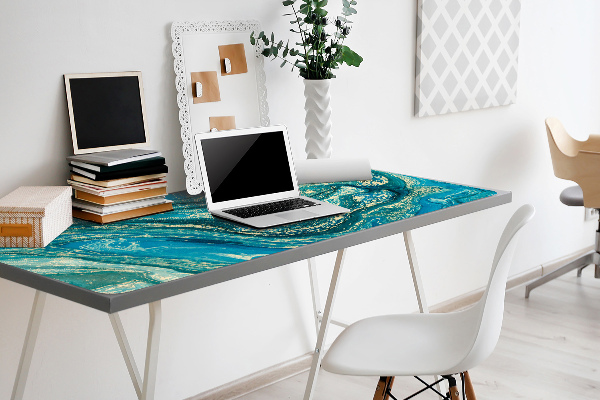 PVC Schreibtischmatte Blaue Abstraktion.