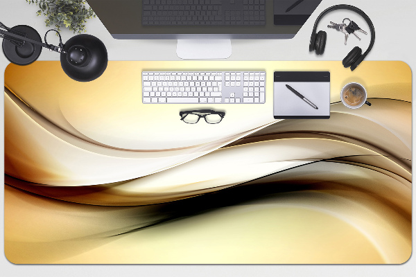 Schreibtisch Unterlegmatte Abstraktion beige.