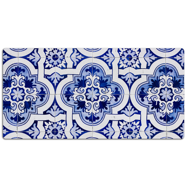 PVC Schreibtischmatte Blaue Fliesen