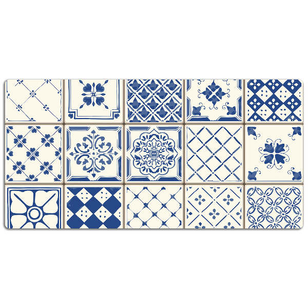 PVC Schreibtischmatte Blaue Fliesen