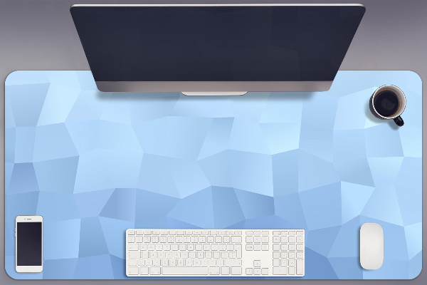 Büro-Schreibtischmatte Blaue Abstraktion.