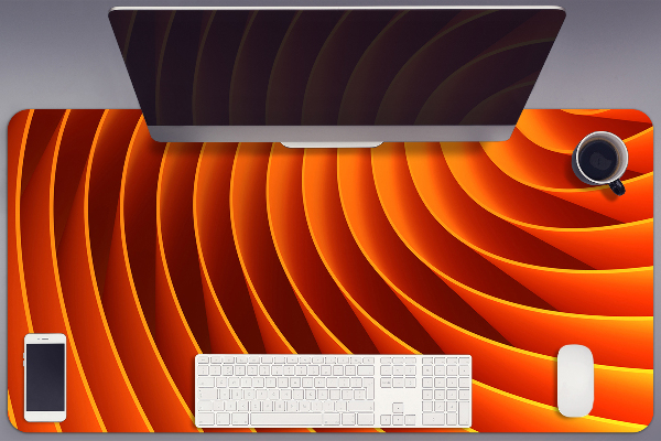 PVC Schreibtischmatte Orangefarbene Wellen