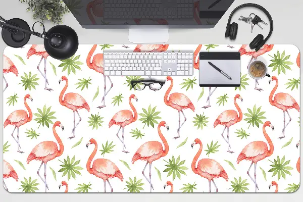 Schreibtischunterlage Flamingos
