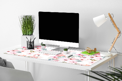 Schreibtisch Unterlegmatte Flamingos Blumen