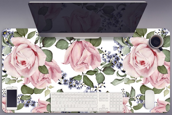 PVC Schreibtischmatte Aquarellrosen