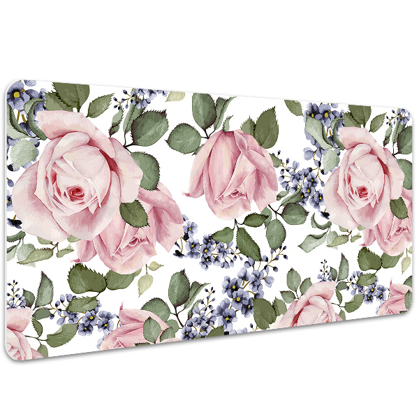 PVC Schreibtischmatte Aquarellrosen