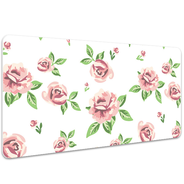 Büro-Schreibtischmatte Pastellblumen