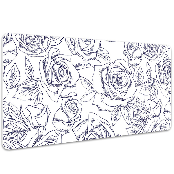 Schreibtischunterlage Blaue Rosen