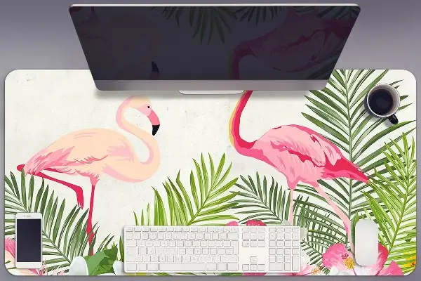 Schreibtisch Unterlegmatte Zwei Flamingos