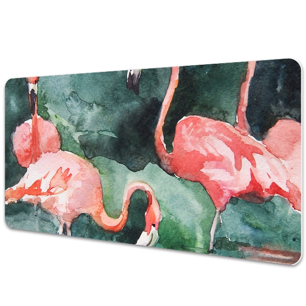 Schreibtischunterlage Lackierte Flamingos.