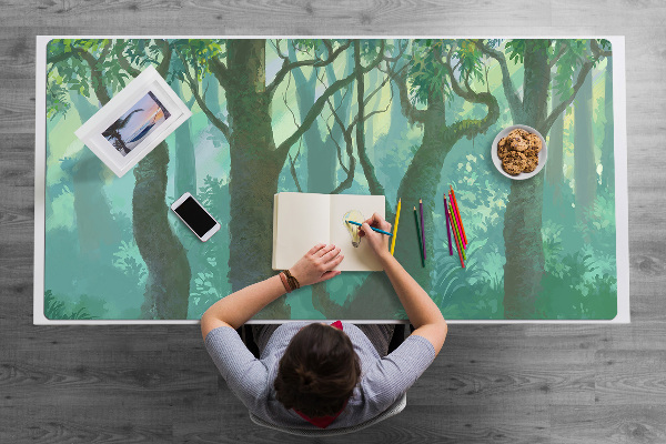 Schreibtisch Unterlegmatte dunkler Wald