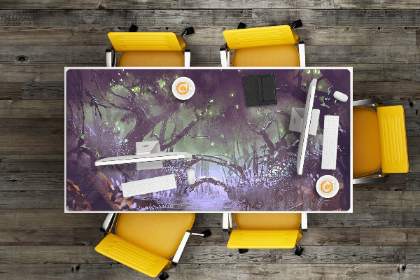 Büro-Schreibtischmatte dunkler Wald