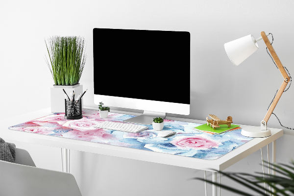 Schreibtisch Unterlegmatte Pastellblumen