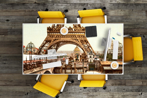 Büro-Schreibtischmatte Eiffel Retro Tower.