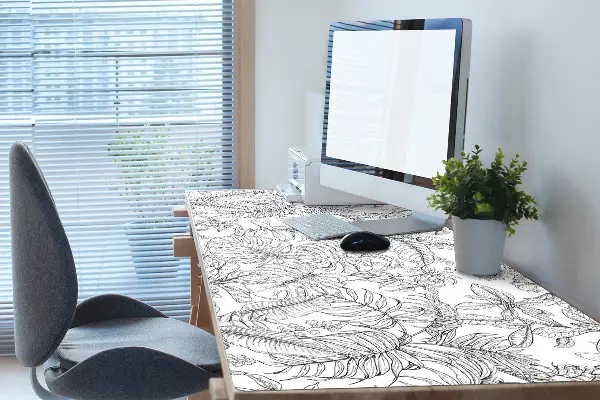 Büro-Schreibtischmatte Gezogene Blätter