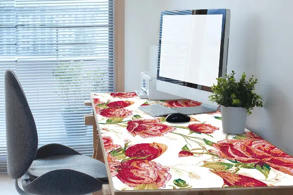 Büro-Schreibtischmatte Rote Vögel