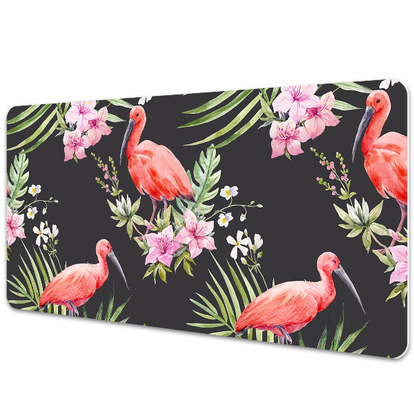 Schreibtischunterlage Schwarzer Flamingo.