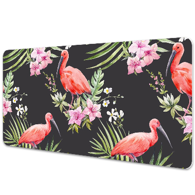 Schreibtischunterlage Schwarzer Flamingo.