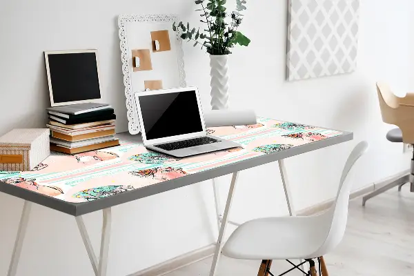 Büro-Schreibtischmatte Rosa Papageien