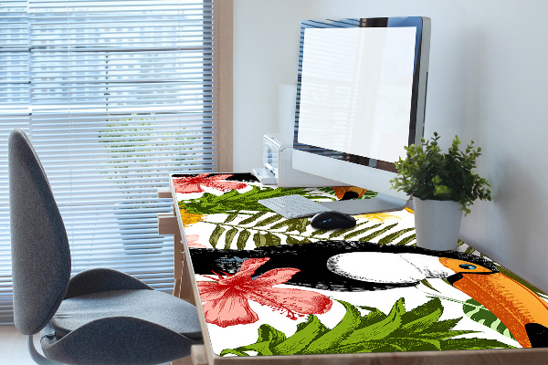 Büro-Schreibtischmatte Tukan und Ananas