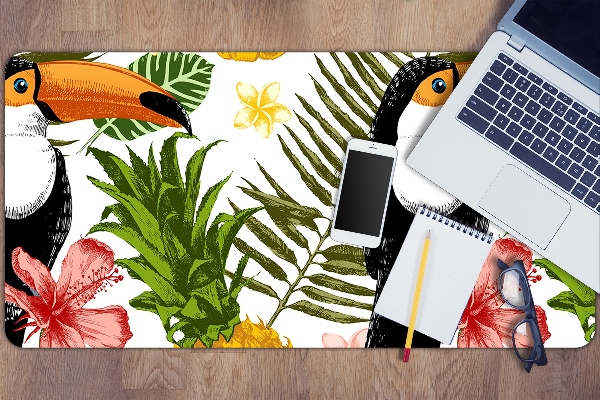 Büro-Schreibtischmatte Tukan und Ananas
