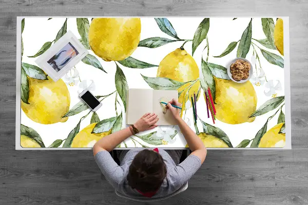 Büro-Schreibtischmatte Lackierte Zitronen