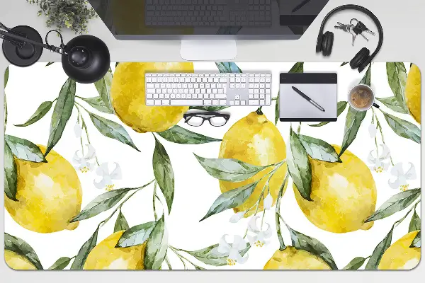 Büro-Schreibtischmatte Lackierte Zitronen