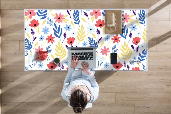 Schreibtisch Unterlegmatte Farbenfrohe Blumen