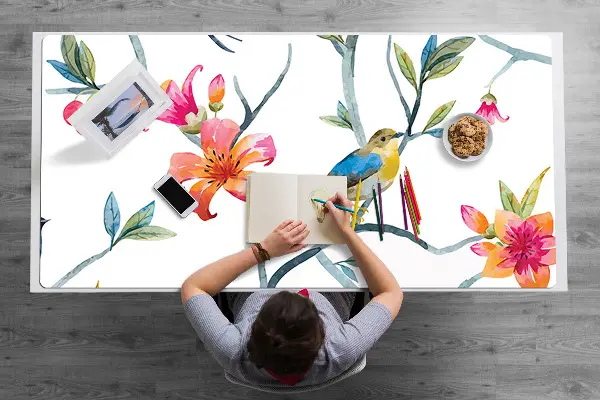 Büro-Schreibtischmatte Blumen