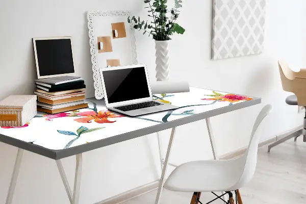 Büro-Schreibtischmatte Blumen