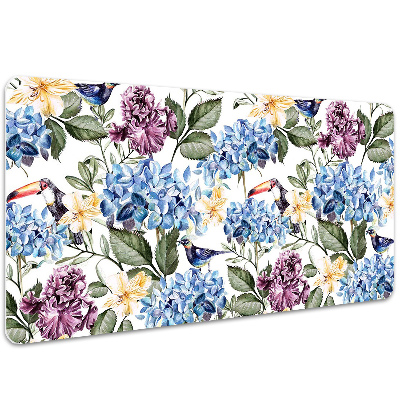 PVC Schreibtischmatte Retro-Blumen