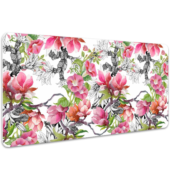 Schreibtisch Unterlegmatte Aquarellblumen