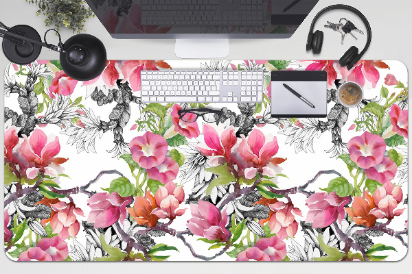 Schreibtisch Unterlegmatte Aquarellblumen