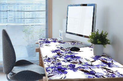 Büro-Schreibtischmatte Blaue Blumen