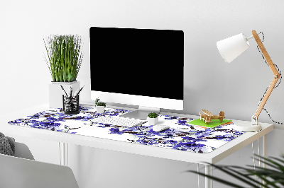 Büro-Schreibtischmatte Blaue Blumen