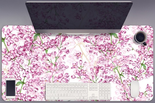 Schreibtisch Unterlegmatte Lila Blumen